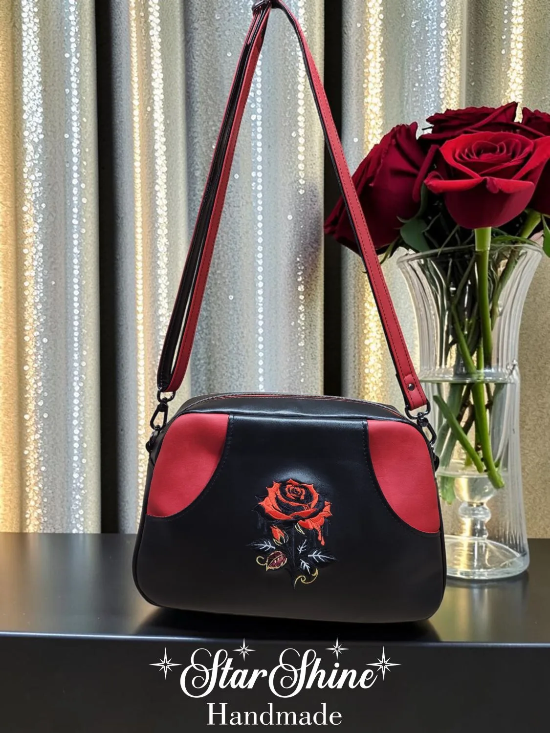 Black and Red Cynthia. Rear View.