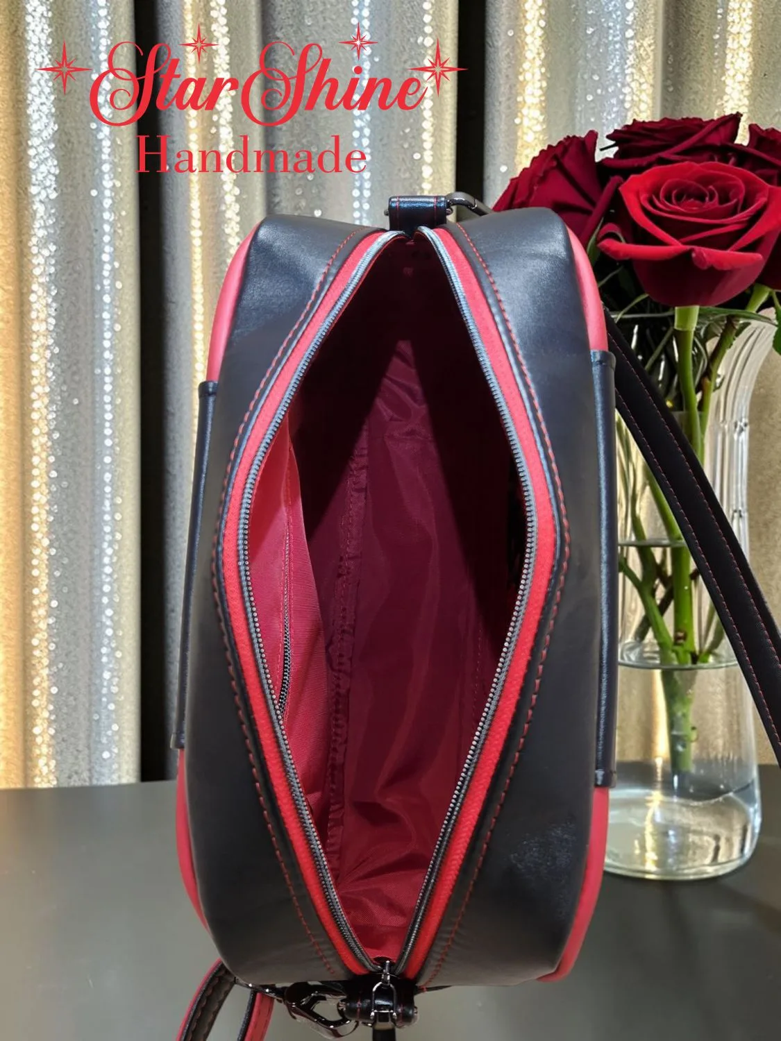 Black and Red Cynthia. Top/Interior View.