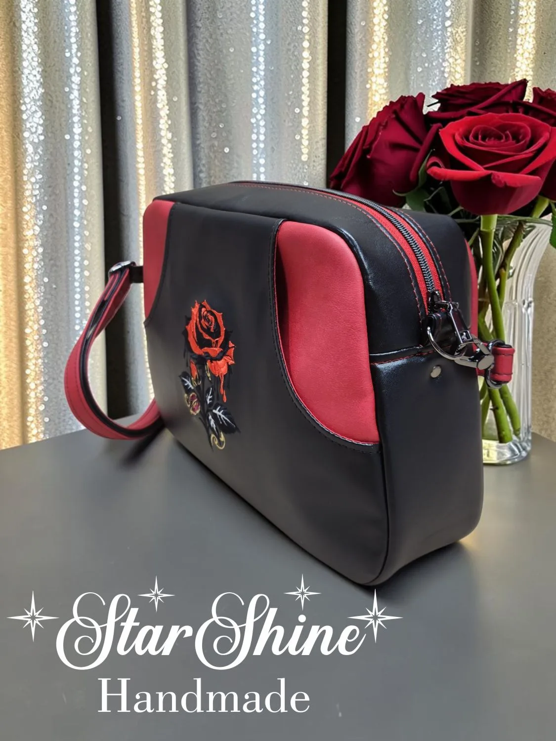 Black and Red Cynthia. Side View.
