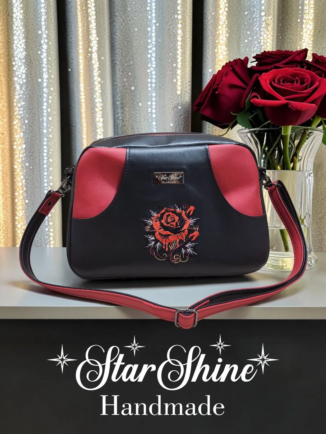 Black and Red Cynthia. Front View.