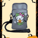 Halloween Hello Kitty Cellphone Crossbody. Front View.