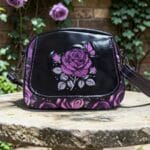 Purple Rose Small Bowler. Front View.