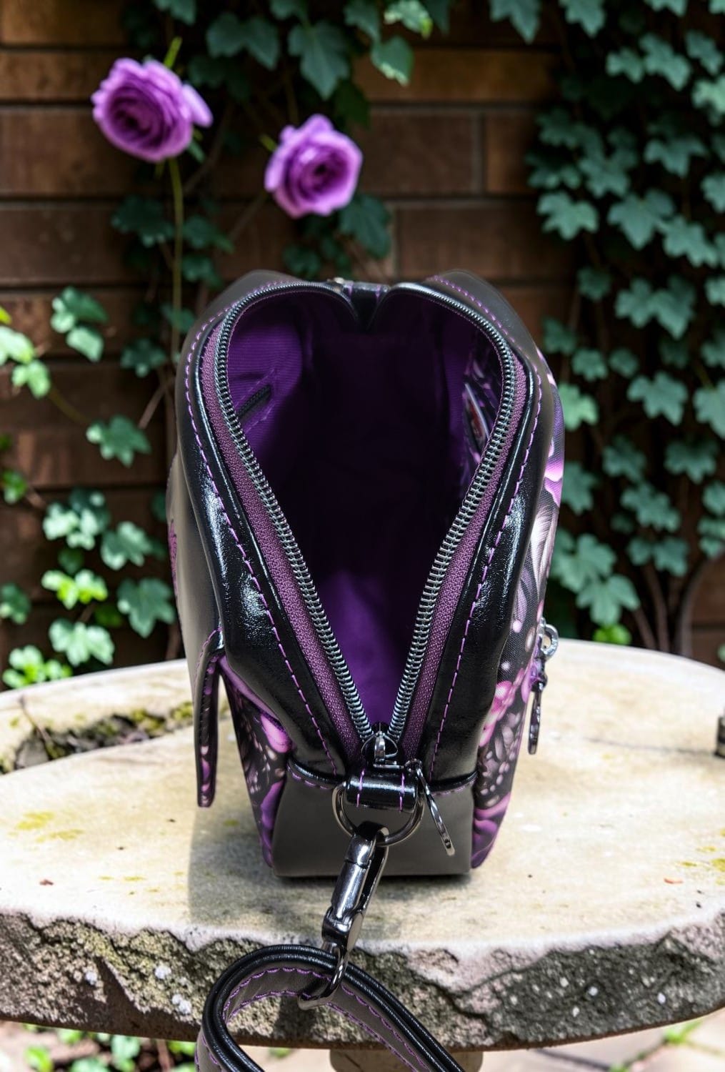 Purple Rose Small Bowler. Interior View.