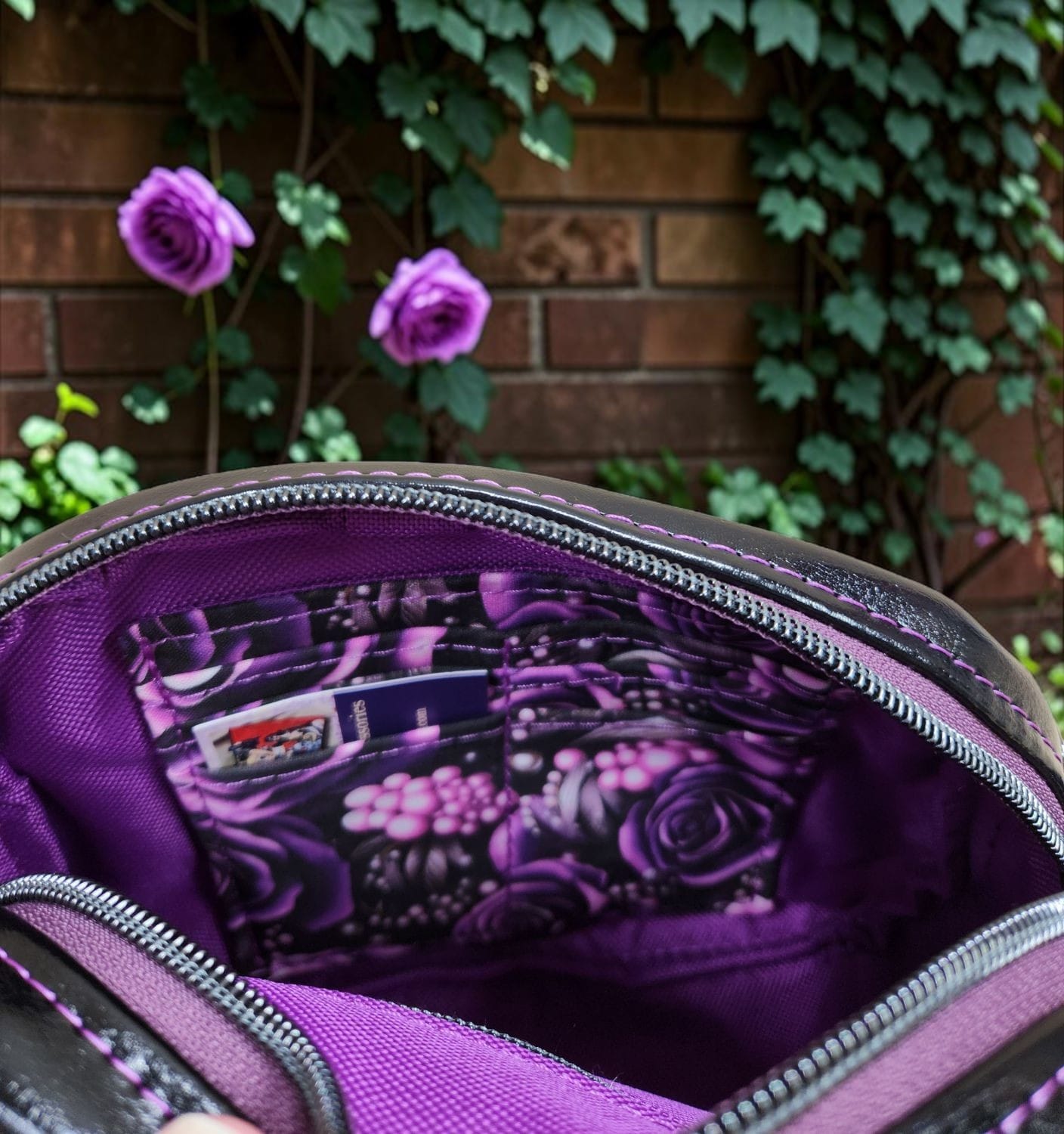 Purple Rose Small Bowler. Interior View.