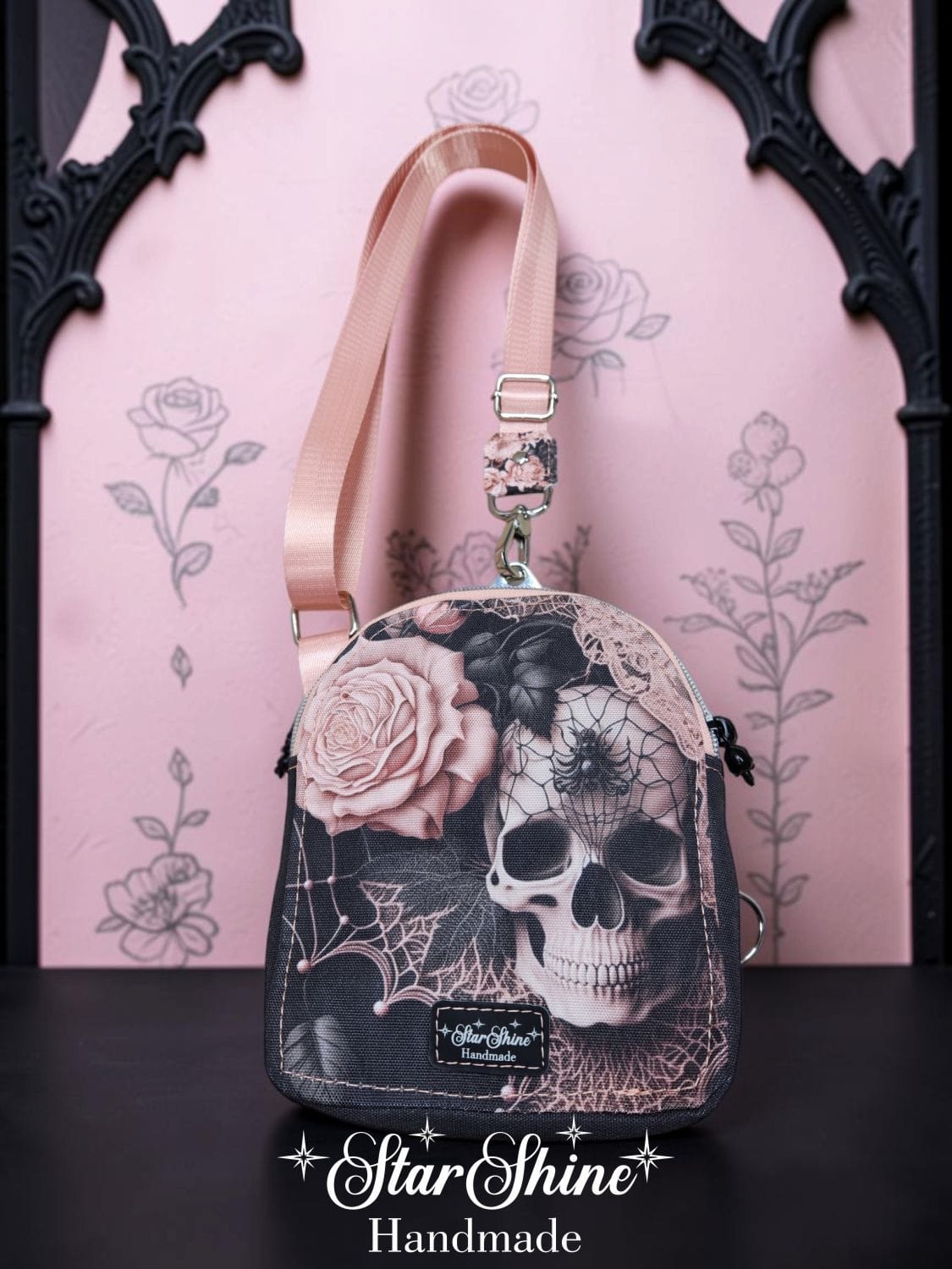 Gothic Romance Mini Sling. Front View.