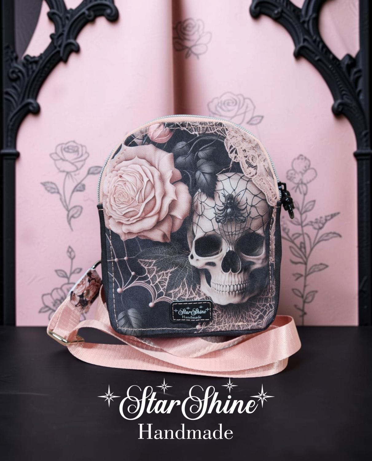 Gothic Romance Mini Sling. Front View.