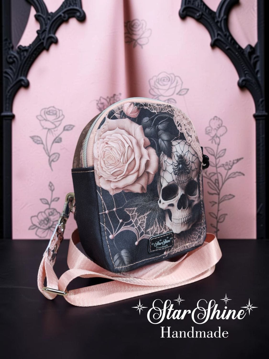 Gothic Romance Mini Sling. Front/Side View.