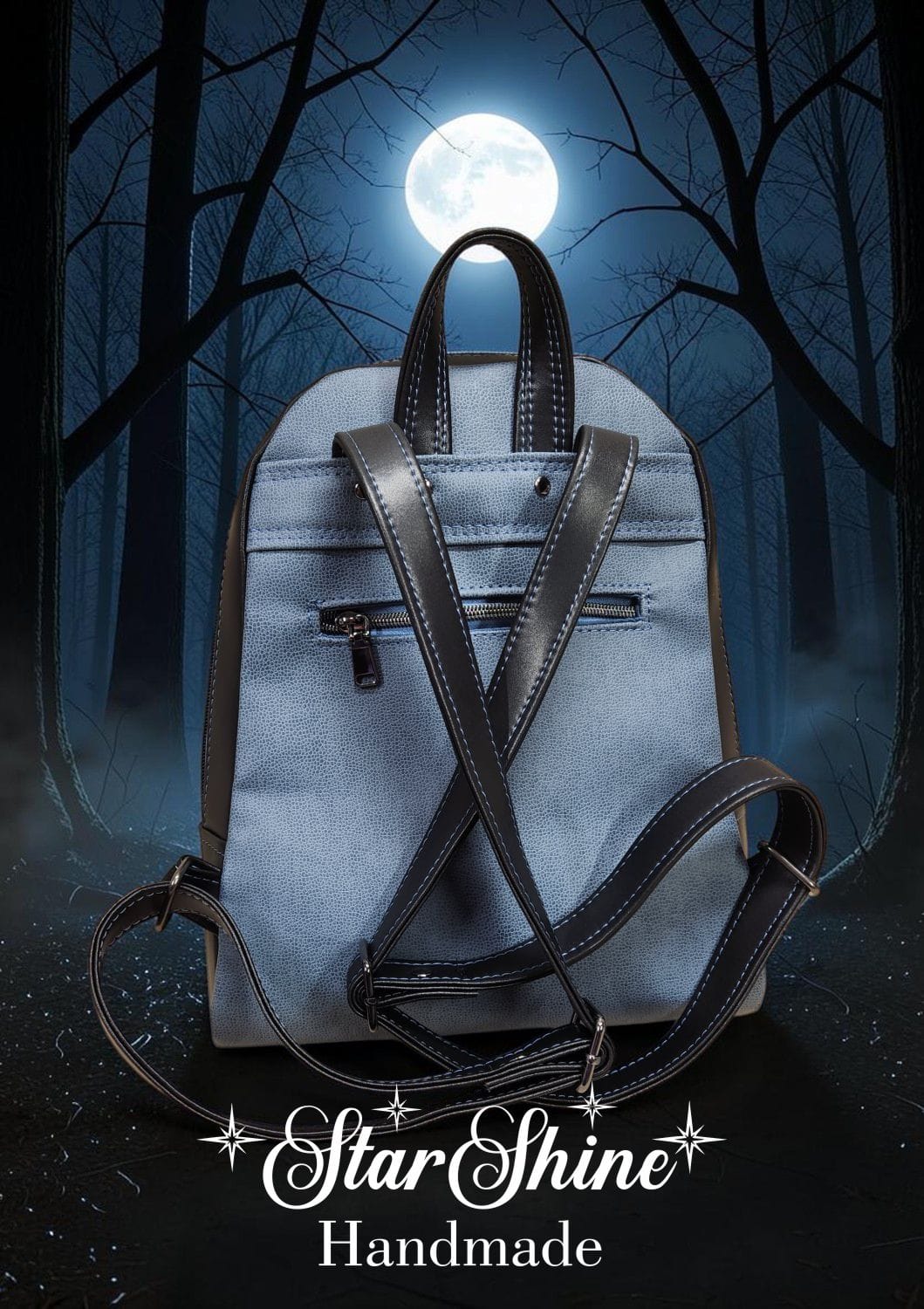 Medium Wolf Backpack. Rear View.